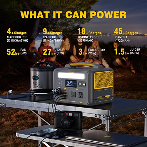 VTOMAN 939Wh Portable Power Station Bundle with Extra Battery & 110W Solar Panel Included - Up to 1200W Solar Power Generator for Home Backup, Off-grid, Road Trip, RV, Camping, Fishing, Emergencies - style: Jump600X+110W+ExtraBattery