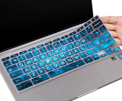 Keyboard Cover Skin for HP Chromebook 14 Laptop 14a-na 14a-ne 14a-ca 14a-na0226nr 14a-ne0013dx 14a-na0021nr 14a-na0031wm 14a-ca0030wm 14a-ca0023nr, HP Chromebook 14 Inch Keyboard Protector, Blue Star - color: Blue Star