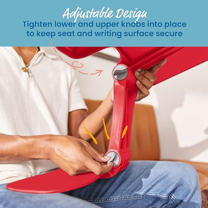 ECR4Kids The Surf Folding Portable Lap Desk, Large, Flexible Seating, Red - color: Red