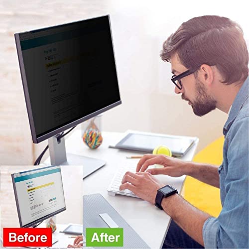 [2 Pack] Computer Screen Privacy Shield 27 inches for Widescreen Computer Monitor – Date Protection for Desktop Computer Security – Anti-Glare, Anti-Scratch, Blocks 96% UV–16:9 Aspect Ratio
