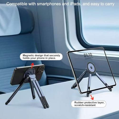 Adjustable Laptop Stand for Desk,Portable Metal Laptop Riser,Ergonomic Foldable Computer Stand,Lightweight Easy Storage,Collaborative Work,Compatible with MacBook/Dell/HP/Lenovo/Laptops up to17 inches