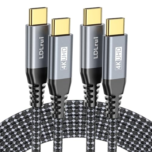 USB C Cable [3FT, 2-Pack] 20Gbps High-Speed Data Transfer, 4K UHD USB C Monitor Display, USB 3.2 Gen 2x2, 100W Fast Charging Cord for iPhone 17/16, Sandisk, Samsung T7, SSK, ARZOPA, KYY, MNN - size: 3FT+3FT, style: Straight Type C