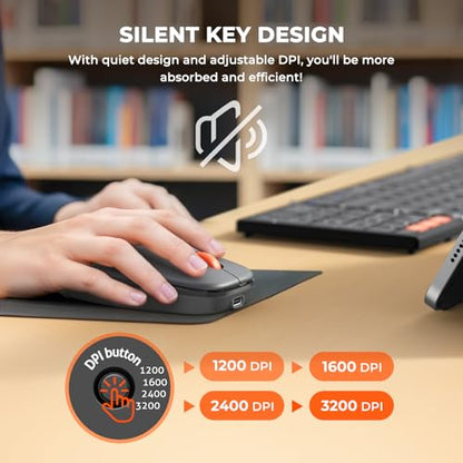 MEETION Foldable Wireless Keyboard and Mouse Combo, Rechargeable, Black | Full-size folding design, 2.4G plus dual Bluetooth, compact for business travel, compatible with Windows, Mac, iPad, Android