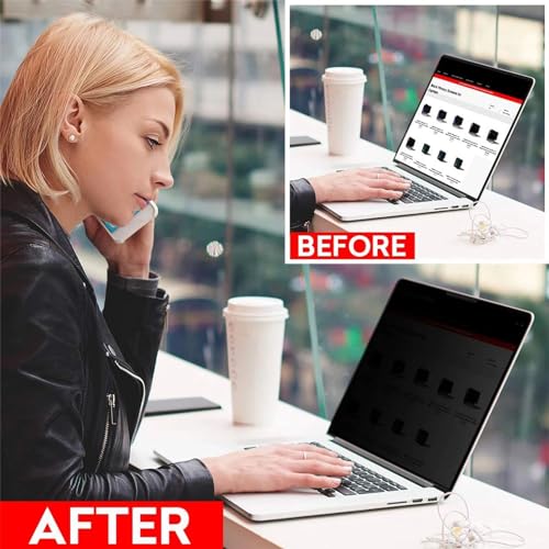 Magnetic Computer Privacy Screen, 13.3-16 Inch Anti Glare & Anti-Spy (16in/350x228mm) - size: 16in/350x228mm