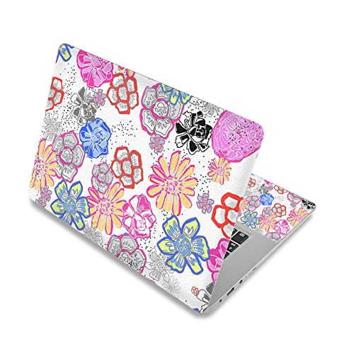 Laptop Skin Sticker Decal,12" 13" 13.3" 14" 15" 15.4" 15.6 inch Laptop Skin Sticker Cover Art Decal Protector Notebook PC (Colorful Flowers) - color: Colorful Flowers