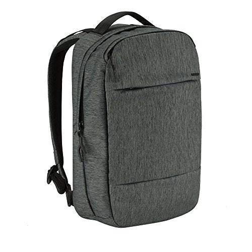 Incase Compact City Backpack – 18L Everyday Travel Tech Backpack and Laptop Bag for Work or School – Three Pockets, 16” Padded Laptop Sleeve, Quick Access Pocket – Heather Black - color: Heather Black
