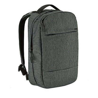 Incase Compact City Backpack – 18L Everyday Travel Tech Backpack and Laptop Bag for Work or School – Three Pockets, 16” Padded Laptop Sleeve, Quick Access Pocket – Heather Black - color: Heather Black