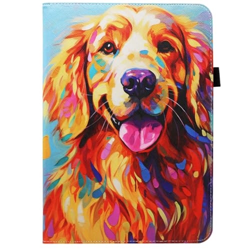 Universal 10 10.1 Inch Android Tablet Case, Dluggs 360 Degree Rotating Multi-Angle Viewing Stand Universal Case Cover for 10 10.1 and All 9.5-10.5 Inch Tablet, Dog - color: Dog