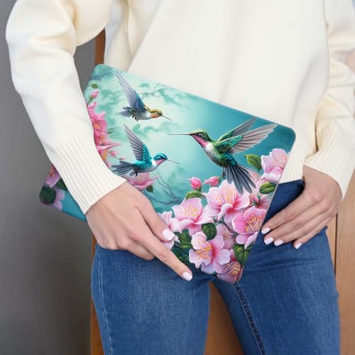 15.6 Inch Laptop Skin Sticker, Reusable Vinyl Cover Protector with 2 Wrist Pad Skins, Removable Waterproof Scratch-Resistant for 12-15.6 Inch Laptop Notebook,Three Humming Birds - color: Three Humming Birds