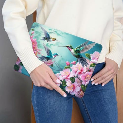 15.6 Inch Laptop Skin Sticker, Reusable Vinyl Cover Protector with 2 Wrist Pad Skins, Removable Waterproof Scratch-Resistant for 12-15.6 Inch Laptop Notebook,Three Humming Birds - color: Three Humming Birds