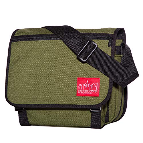 Manhattan Portage Europa Messenger Bag (SM) Expandable With Laptop Sleeve Water Resistant Luggage Attachment 1000D Cordura For Work College Travel (Olive) - color: Olive, size: Small