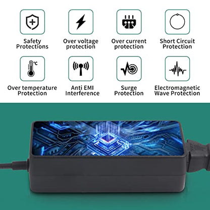 24V 2A 48W Universal AC DC Power Supply Adapter with 5.5x2.5mm Plugs | 100-240V 50-60Hz input, 5.5x2.5mm plug(Compatible 5.5x2.1mm), for LED strips & CCTV cameras