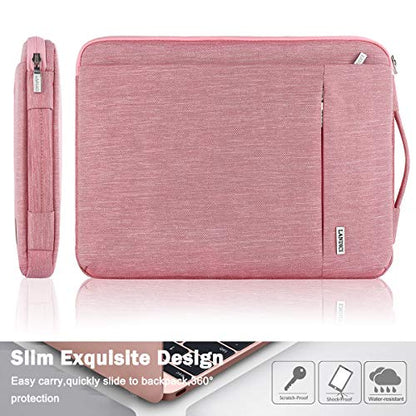 LANDICI 360°Protective Laptop Sleeve 15.6 Inch for MacBook Pro 16 M2/M1, MacBook Air 15,Computer Cover Bag,15-16" HP Dell Asus Lenovo Laptop, Pink - color: Pink, size: 15-16 Inch