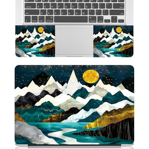 Universal Laptop Skin Sticker Decal for 11.6”12" 13" 13.3" 14" 15" 15.4" 15.6" Reusable Waterproof Scratch-Scratch Resistant Protective Vinyl Laptop Notebook Skin Stickers - Moon Mountain - color: Moon Mountain