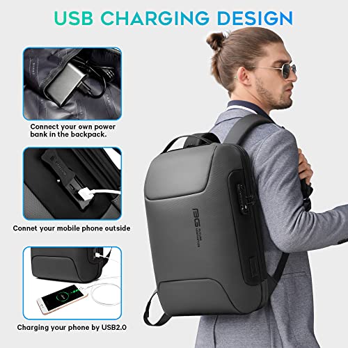 BANGE Tech Laptop Backpack for Men and Women - color: Grey