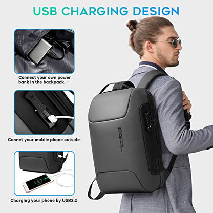BANGE Tech Laptop Backpack for Men and Women - color: Grey