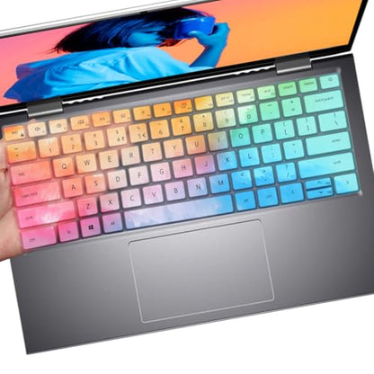 Keyboard Cover for 14" Dell Inspiron 14 5410 5415 5418 5420 5425 5430 7415 7420 7425 7430/ 13.3" Inspiron 13 5310 5320/16" Inspiron 16 5635 5630 5620 5625 7635 7620/Dell Latitude 3320 3420-Colorful - color: Colorful