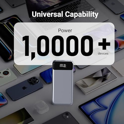 24,000mAh 280W Laptop Power Bank, PD 3.1 Portable Charger with Smart Display, 3-Port USB C Battery Pack for MacBook Pro/Air, iPhone 16/15/14/13 Series, iPad and More, Flight-Approved for Travel - size: 280W Laptop Power Bank