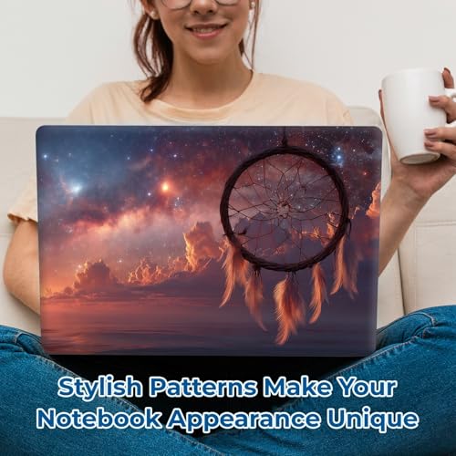 Reusable Universal Laptop Skin Sticker, Cut to Fit for 11.6–15.6 Inch Laptops, Waterproof Protective Film, No-Residue - Dreamcatcher Sunset - color: Dreamcatcher Sunset