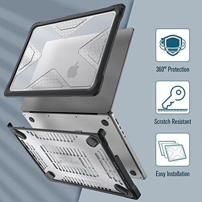 Fintie Case for MacBook Pro 14 Inch A3426 A3427 A3434 A3401 A3185 A3112 A2992 A2918 A2779 A2442 with M5 M4 M3 M2 M1 Chip (2021-2026) - Heavy Duty Rugged Hard Shell Cover, Crystal Clear - color: Crystal Clear
