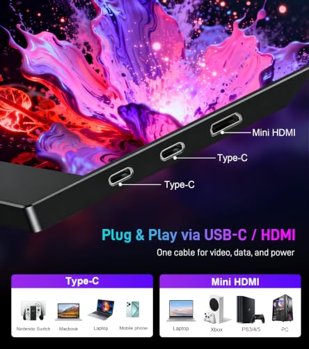 Portable Monitor (Dark Inky) - color: dark inky