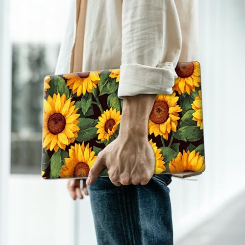 Reusable Universal Laptop Skin Sticker, Cut to Fit for 11.6–15.6 Inch Laptops, Waterproof Protective Film, No-Residue - Sunflowers - color: Sunflowers