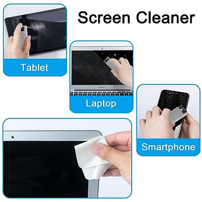 Screen Cleaner Touchscreen Mist Spray, walrfid Cleaning Kit for Electronic Smart Phone TV, Laptop, Tablet, PC, Computer LCD Flat Screens, Eyeglasses, iPhone, iPad, MacBook Pro - Light Grey - color: Light Grey