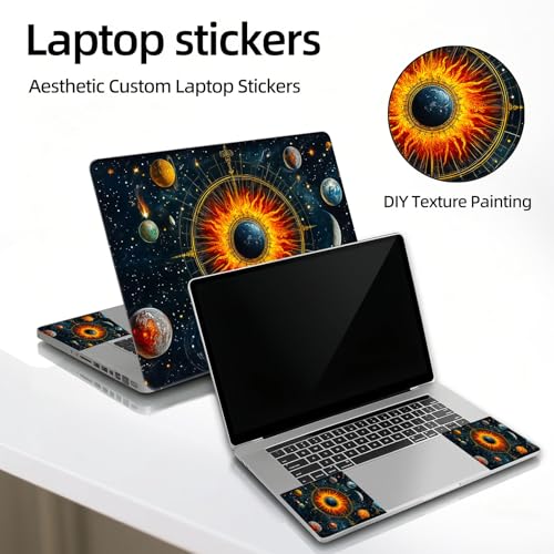 Universal Laptop Skin Sticker Decal, 12"-15.6" Aesthetic Vinyl Wrap, Cosmic Astrology Planets Waterproof Notebook Cover Art Protector for MacBook HP Dell Lenovo, Fits 13" 14" 15" 15.6" - color: Cosmic Astrology Planets