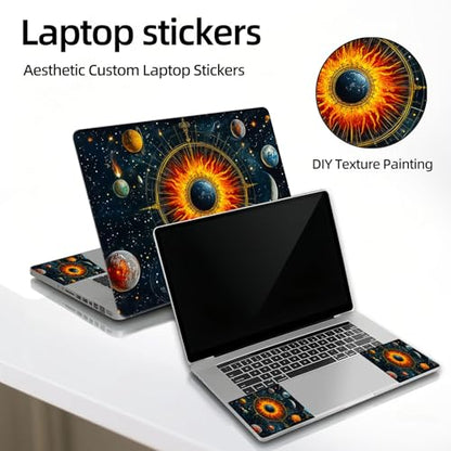 Universal Laptop Skin Sticker Decal, 12"-15.6" Aesthetic Vinyl Wrap, Cosmic Astrology Planets Waterproof Notebook Cover Art Protector for MacBook HP Dell Lenovo, Fits 13" 14" 15" 15.6" - color: Cosmic Astrology Planets