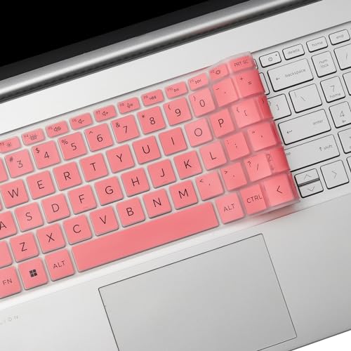 Keyboard Cover for 2025 2024 New HP 15.6 Laptop 15-fc 15-fd Series, HP New 250 255 G10 Laptop 15z-fc000 15-fd0083wm 15-fc0093dx 15-fc0072ns 15-fc0081nr fc0013od fc0025la 15-fd0025st fd0075tg - color: Pink