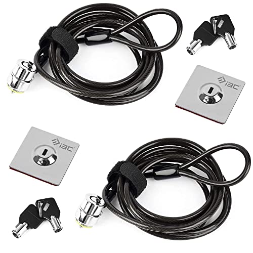 Laptop Cable Lock Hardware Security Cable Lock Anti Theft, Anchor Plate & 2 Keys Compatible with Notebooks Smart Phone Tablet Electronic Products (2 Pack) - size: 2 Packs
