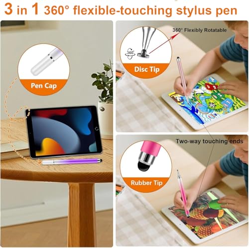 8Pcs Stylus Pen for Touchscreen,iPad,iPhone,3 in 1 Stylus Pen | High Precision & Sensitivity, Perfect for Touch Screens, iPhone/ipad/Samsung/Google/Microsoft/Android Tablets - size: 8 Packs