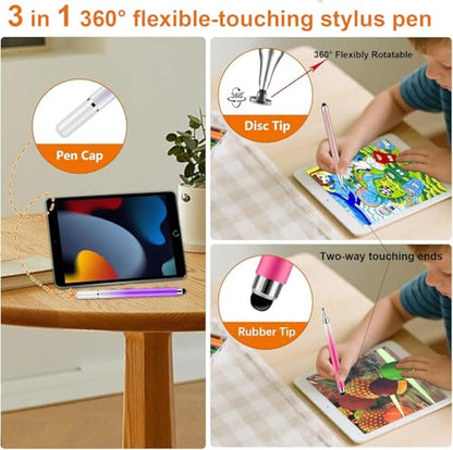 8Pcs Stylus Pen for Touchscreen,iPad,iPhone,3 in 1 Stylus Pen | High Precision & Sensitivity, Perfect for Touch Screens, iPhone/ipad/Samsung/Google/Microsoft/Android Tablets - size: 8 Packs