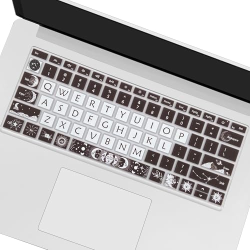 Cute Keyboard Cover for Microsoft Surface Laptop 3/4 / 5 13.5”&15”, Surface Laptop Studio 1/2 14.4”, Sun and Moon - color: Sun and Moon