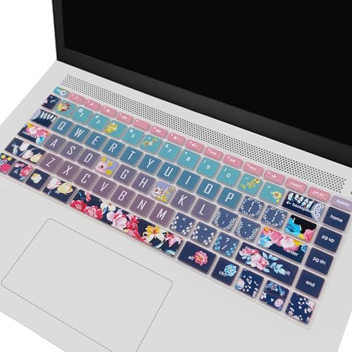 Keyboard Cover for HP 14" Laptop/HP Pavilion x360 14M-BA/CD 14M-DH 14-BF 14-cm 14-CF 14-DF 14-dk 14-DS 14-dq 14-FQ Series, 14-dq0020nr/dq0030nr, 14-fq1025nr/fq0033dx, Red Flower - color: Red Flower