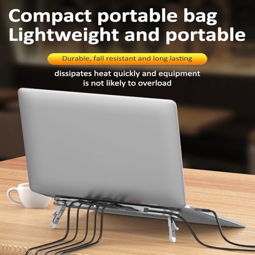 USB C Laptop Docking Station Stand, USB-C Hub 7 in 1 Multiport Adapter with 4K HDMI, Gigabit Ethernet, USB A 3.0, PD 100W Charge, Universal Docking Stations for MacBook Pro/Air/Dell/HP/Surface/Lenovo