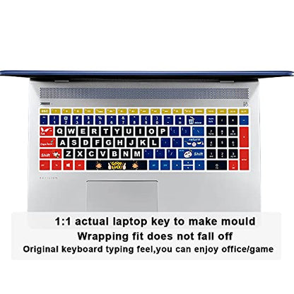 English Silicone Keyboard Cover for HP Envy x360 15.6''Series /2020 2019 Pavilion 15/Pavilion x360 15.6" Series/Envy 17 17.3" Series/Laptop 15t 17t 17-ca0011nr 17-by0040nr,Good Luck - color: Z2-Good Luck