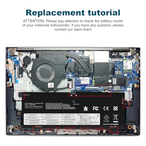 L18M4PE0 Laptop Battery for Lenovo Yoga C740-14 C740-14IML 81TC 81TC006VGE 81TC002RGE Series 5B10W67296 5B10U40209 L18L4PE0 5B10W67185 SB10W67368 5B10U40210 SB10W67235 L18L4PEO L18M4PEO 2ICP5/41/110-2 - size: 10.16*3.66*0.2inch L18M4PE0