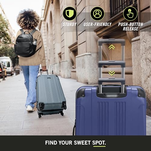 Kenneth Cole REACTION Out of Bounds Lightweight Hardshell 4-Wheel Spinner Luggage, Cobalt Blue, 2-Piece Set (20" & 28") - color: Cobalt Blue, size: 2-Piece Set (20" & 28")