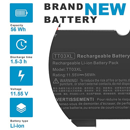 TT03XL 932824-421 933322-855 932824-1C1 932824-2C1 Laptop Battery Replacement for HP EliteBook 755 850 G5, 850 G6, ZBook 15U G5 G6,fits HSN-113C-5 HSN-I13C-5 HSTNN-LB8H HSTNN-DB8K HSTNN-UB7T TT03056XL - size: 10.71*2.87*0.28inch TT03XL