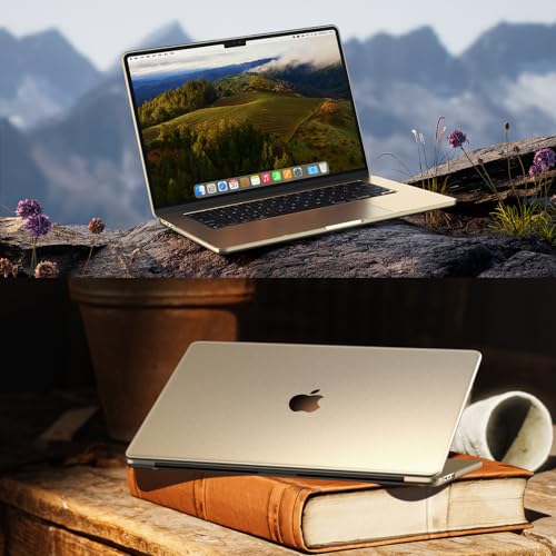 Soonjet Invisible Armor for MacBook Air 15 inch Case M5 M4 M3 M2 2026-2023 | 100% Color Match, Starlight Clear Matte, Protective Hard Shell Laptop Cover, Ultra Thin & Light, Anti Fingerprint & Scratch - color: Starlight Clear