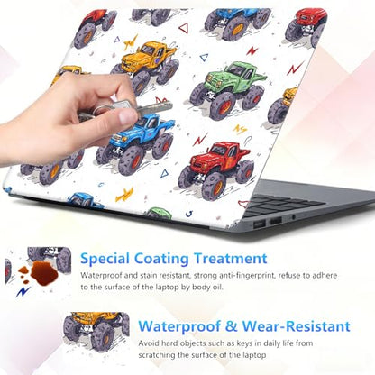Laptop Skin Sticker Decal 15-15.6 Inch with Cute Mouse Pad, Universal Reusable Vinyl Sticker for 12.1 13 13.3 14 15.4 Inch Netbook and Notebook PC, Monster Truck Pattern - color: Monster Truck Pattern