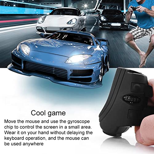 HERCHR Finger Mouses, 1000DPI 2.4G Wireless USB Air Finger Ring ABS Handheld Mouses Scrolling Ring Remote Control Auto Clicker for Laptop PC Office