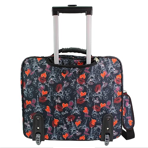 World Traveler Rolling 17-Inch Laptop Briefcase Computer Case - Paris Black - color: Paris Black
