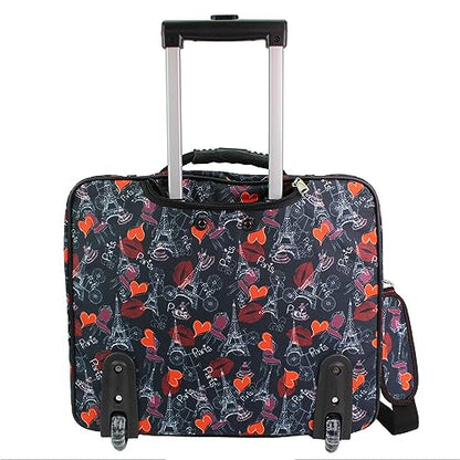 World Traveler Rolling 17-Inch Laptop Briefcase Computer Case - Paris Black - color: Paris Black