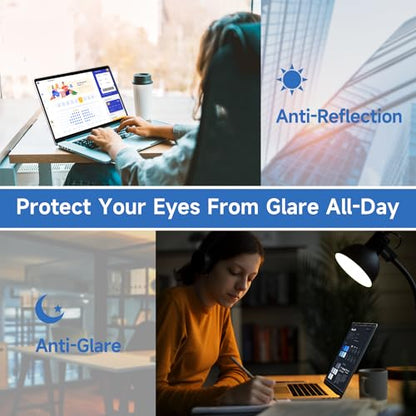 2 Pcs 14 Inch (1920x1200P) Laptop Blue Light Screen Protector, Reduce Eye Strain Anti Glare Blue Light Blocking Screen Protector for 14’’ with 16:10 Resolution HP/Dell/Acer/Asus/Samsung/Lenovo - size: 14 inch with 16:10 aspect ratio