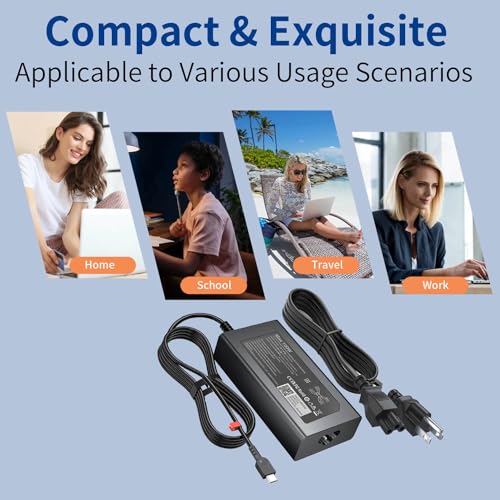 New Slim 100W USB C Laptop Charger for Lenovo Laptop Charger Type C | Compatible with Lenovo Thinkpad/Yoga/Chromebook,100W USB C Charger for MacBook,HP,ASUS,Acer,MSI, Dell Computer AC Adapter