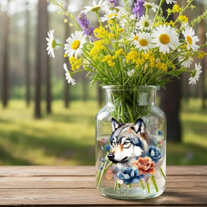 Peacoblue UV DTF Cup Wraps Transfer Stickers Wolves with Dreamcatchers and Mountains Pattern, 10 Sheets Waterproof Custom Transfer Sticker 16oz Coffee Glass Tumbler Bottle Mug Decals for Men Women - style: Wolves with Dreamcatchers and Mountains