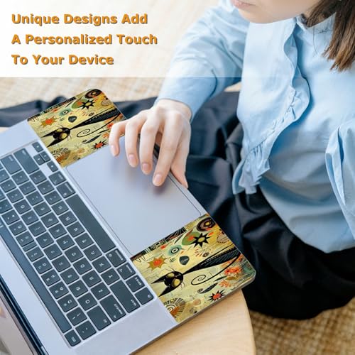 Universal Laptop Skin Sticker with 2 Wrist Pad Decals, 3-Piece Removable Vinyl Laptop Cover, Graffiti Cat Waterproof Anti-Scratch, Easy-Trim Fit for 13.3" 14" 15.6" Laptops - color: Graffiti Cat