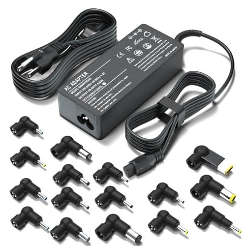 90W Universal Laptop Charger for HP Dell Acer Asus Lenovo Power Cord | 16 precision tips fit 99% of laptops. Seamlessly matches HP blue tip, Lenovo yellow square, Dell, Asus & Acer.